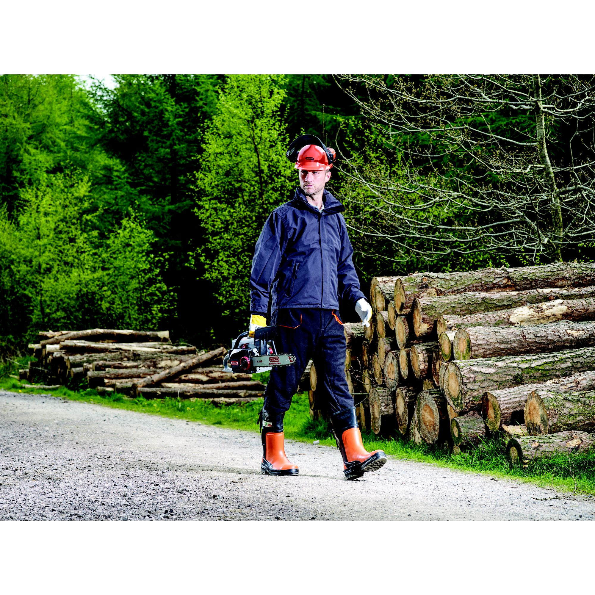 Oregon Yukon Black & orange Chainsaw trousers (W)44" (L)32"
