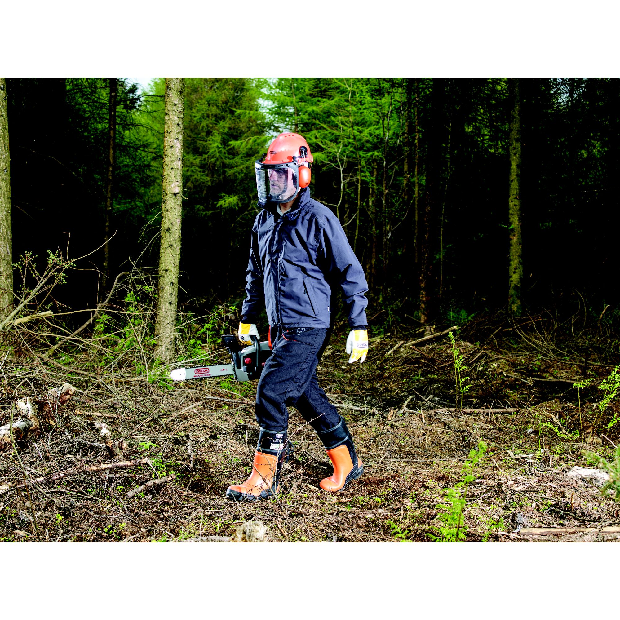 Oregon Yukon Black & orange Chainsaw trousers (W)44" (L)32"