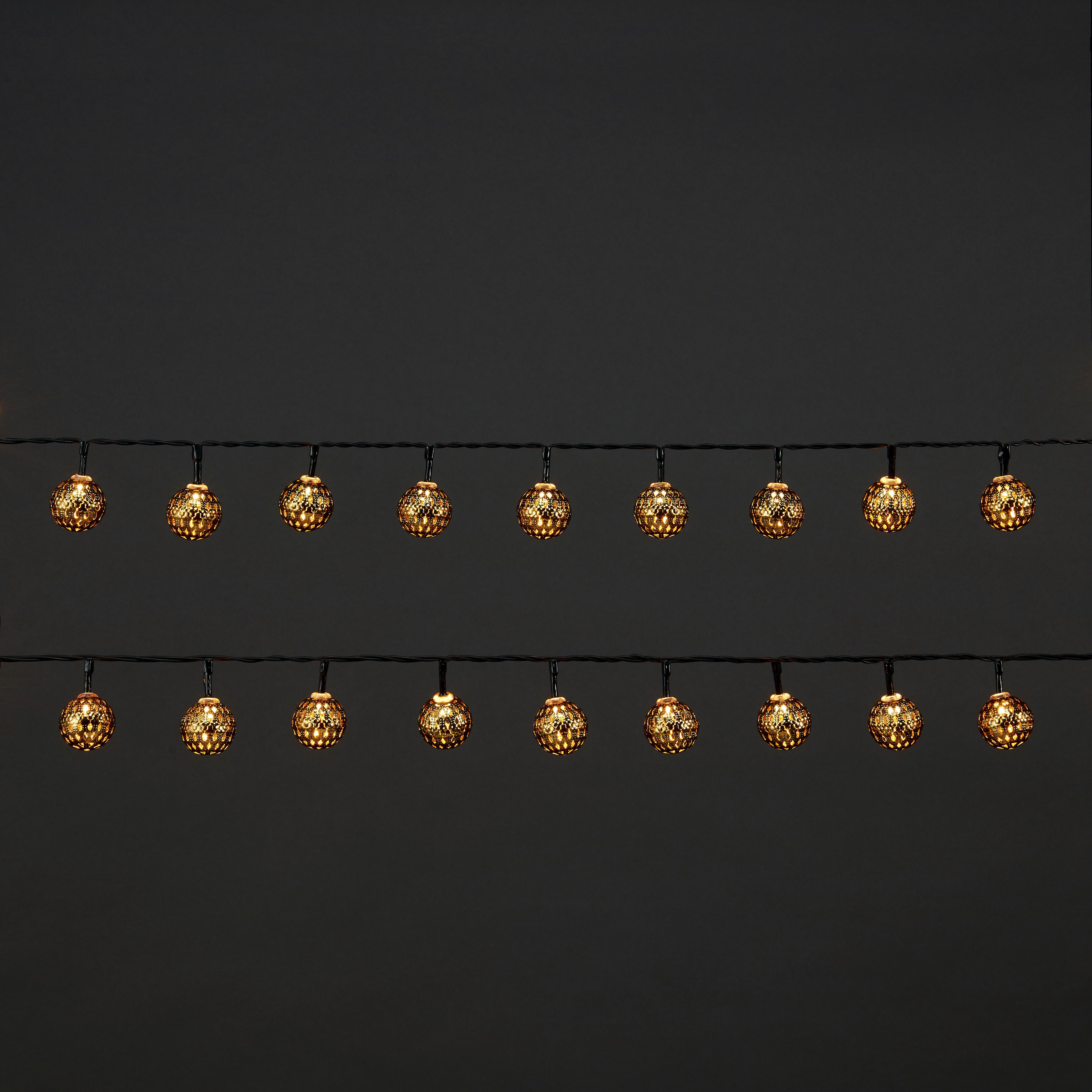 Ornate ball Christmas string light cap, Pack of 25 DIY at B&Q