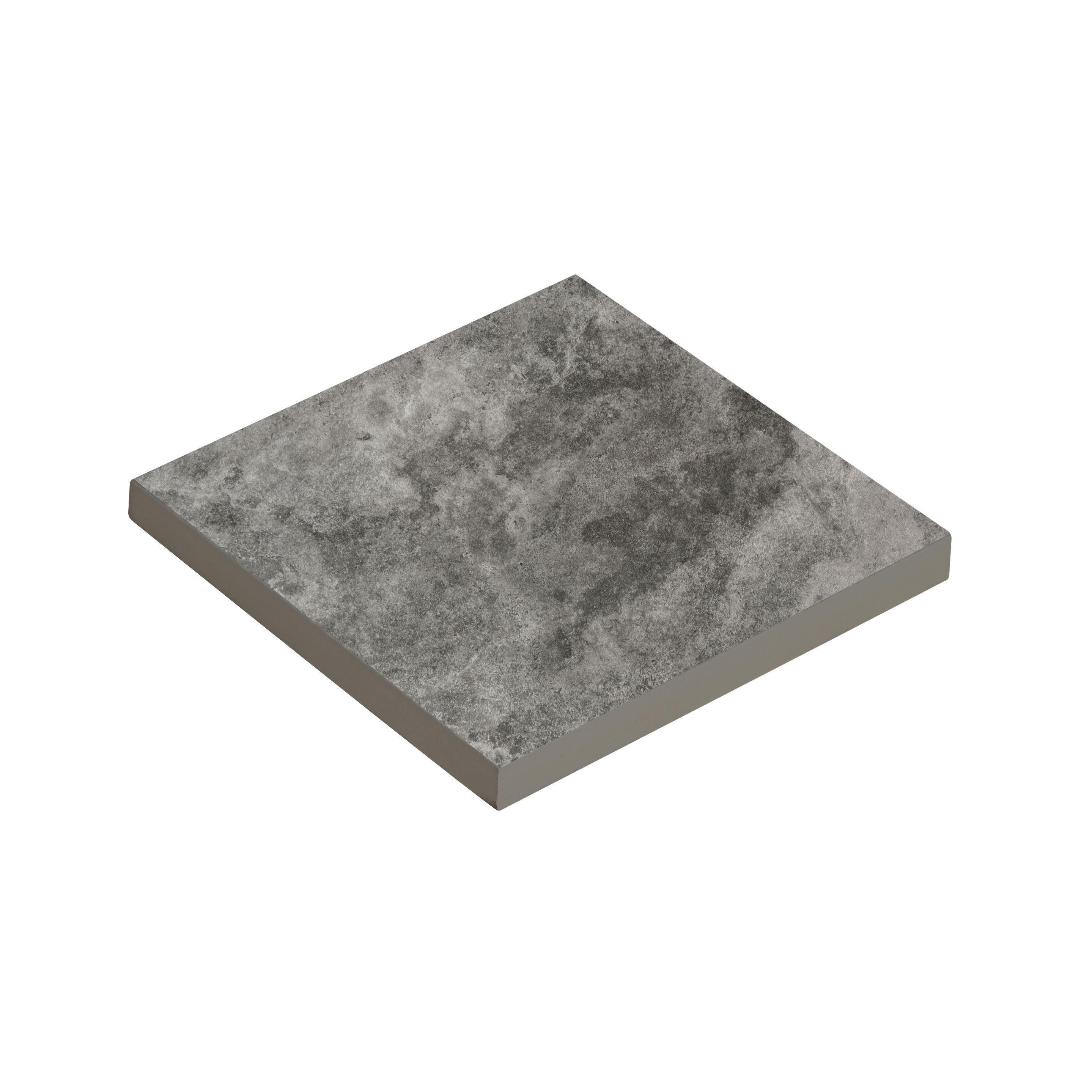 Oscano Dark grey Graphite Stone effect Ceramic Wall & floor Tile Sample
