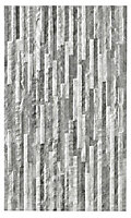 Oscano Graphite & pebble Satin Splitface Ceramic Wall Tile Sample