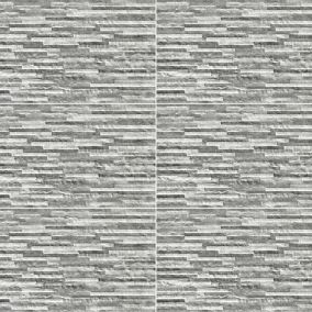 Oscano Grey Matt Plain Stone effect Ceramic Wall Tile Sample