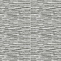 Oscano Grey Matt Stone effect Ceramic Wall Tile Sample