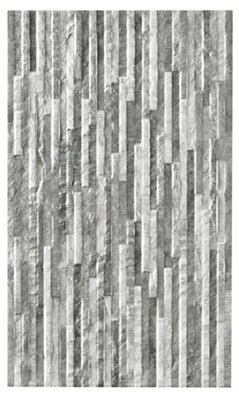 Oscano Pebble & graphite Satin Mini split face Stone effect Ceramic Tile, Pack of 6, (L)498mm (W)298mm