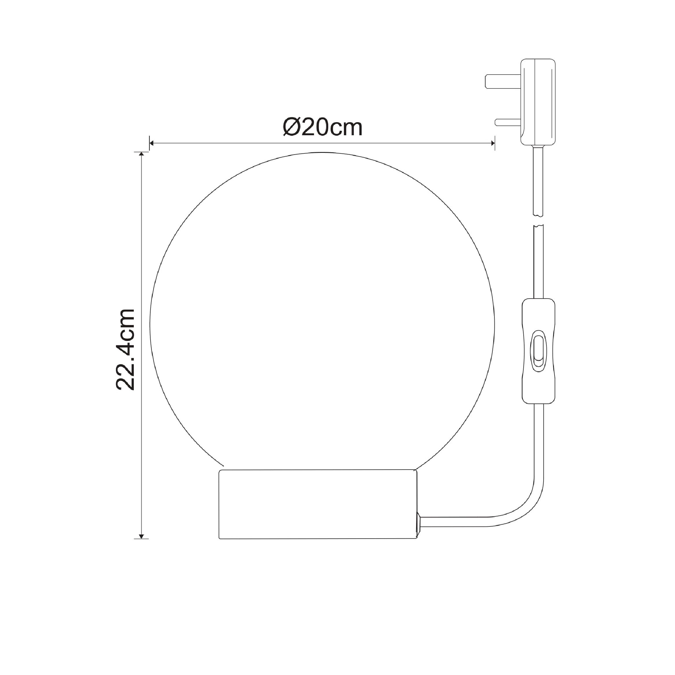 Oscaro Marble Chrome effect Circular Table lamp