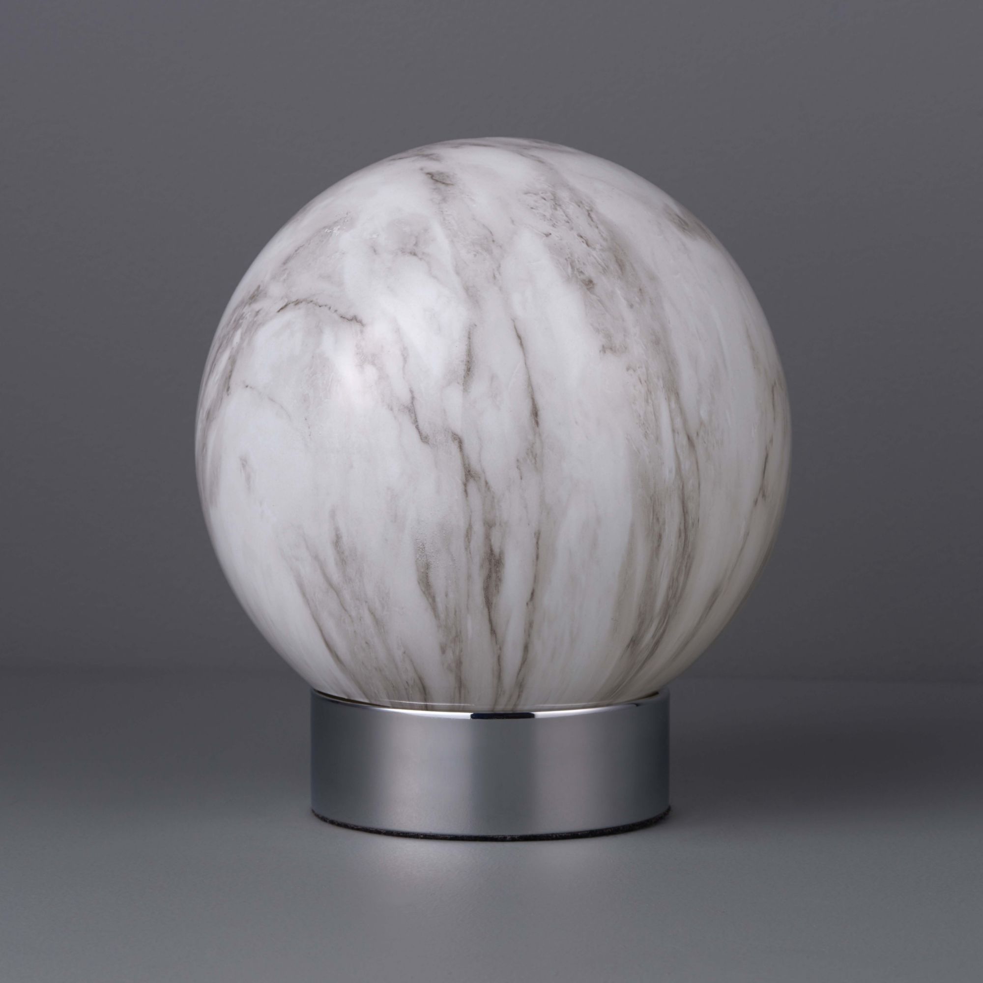 Oscaro Marble Chrome effect Circular Table lamp
