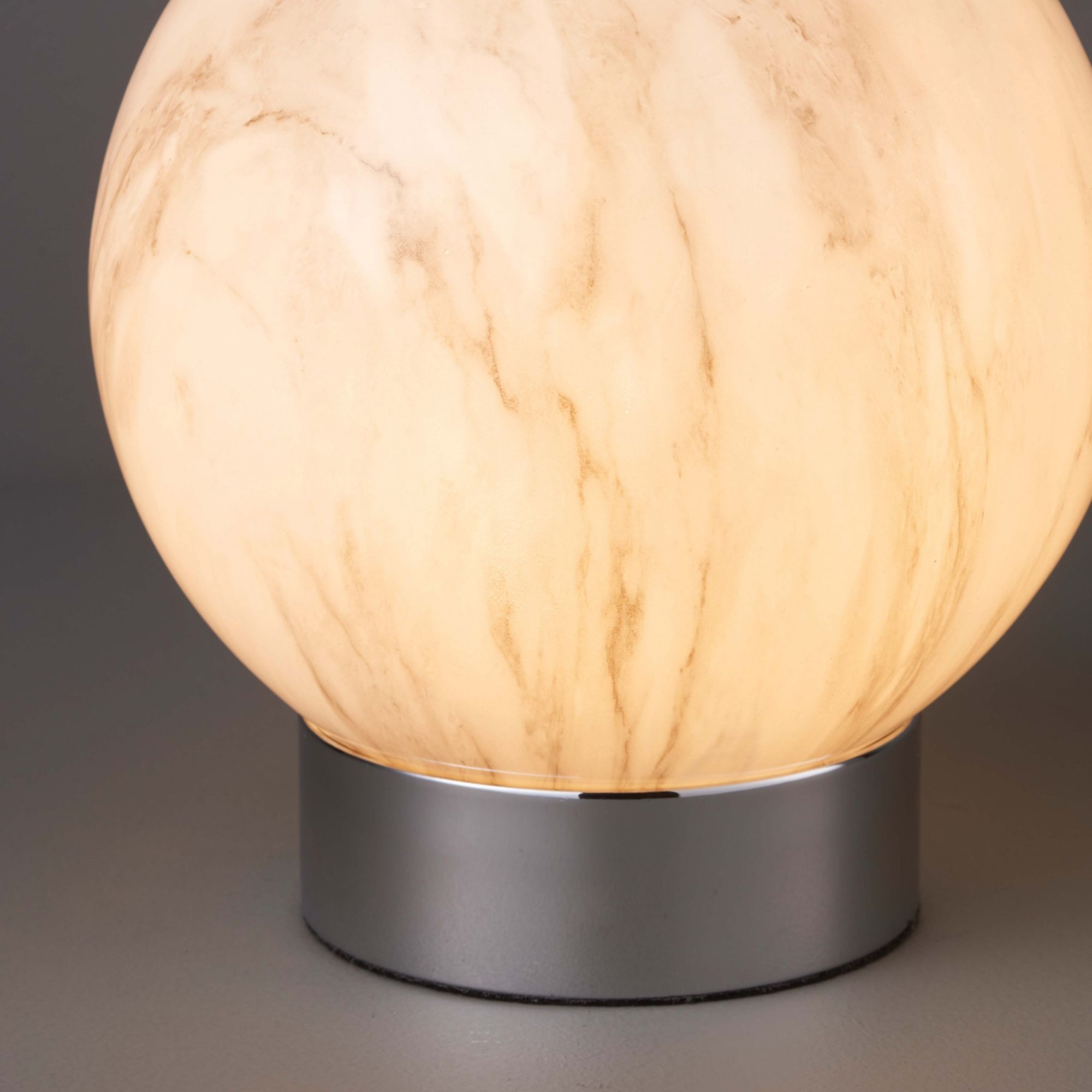 Oscaro Marble Chrome effect Circular Table lamp