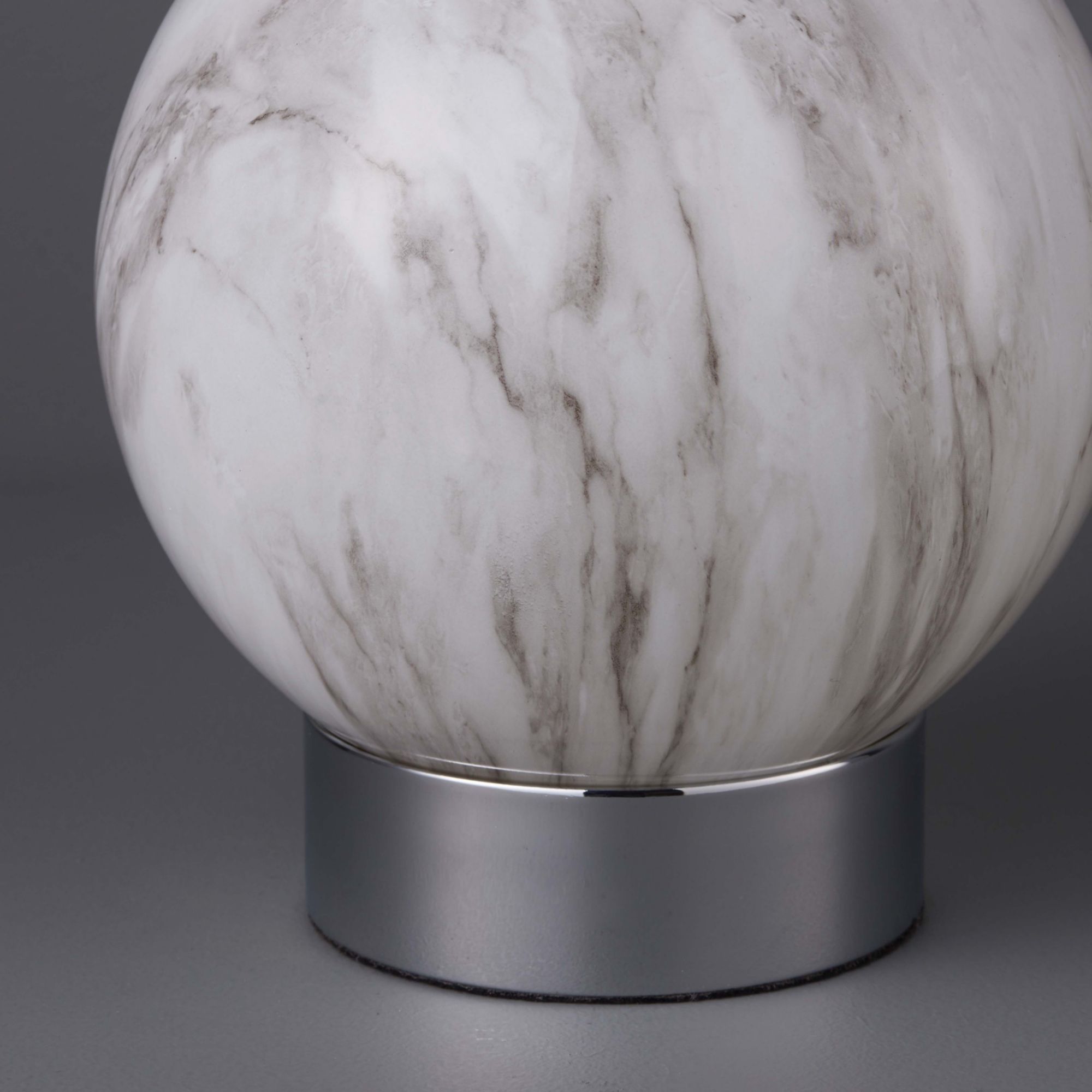 Oscaro Marble Chrome effect Circular Table lamp