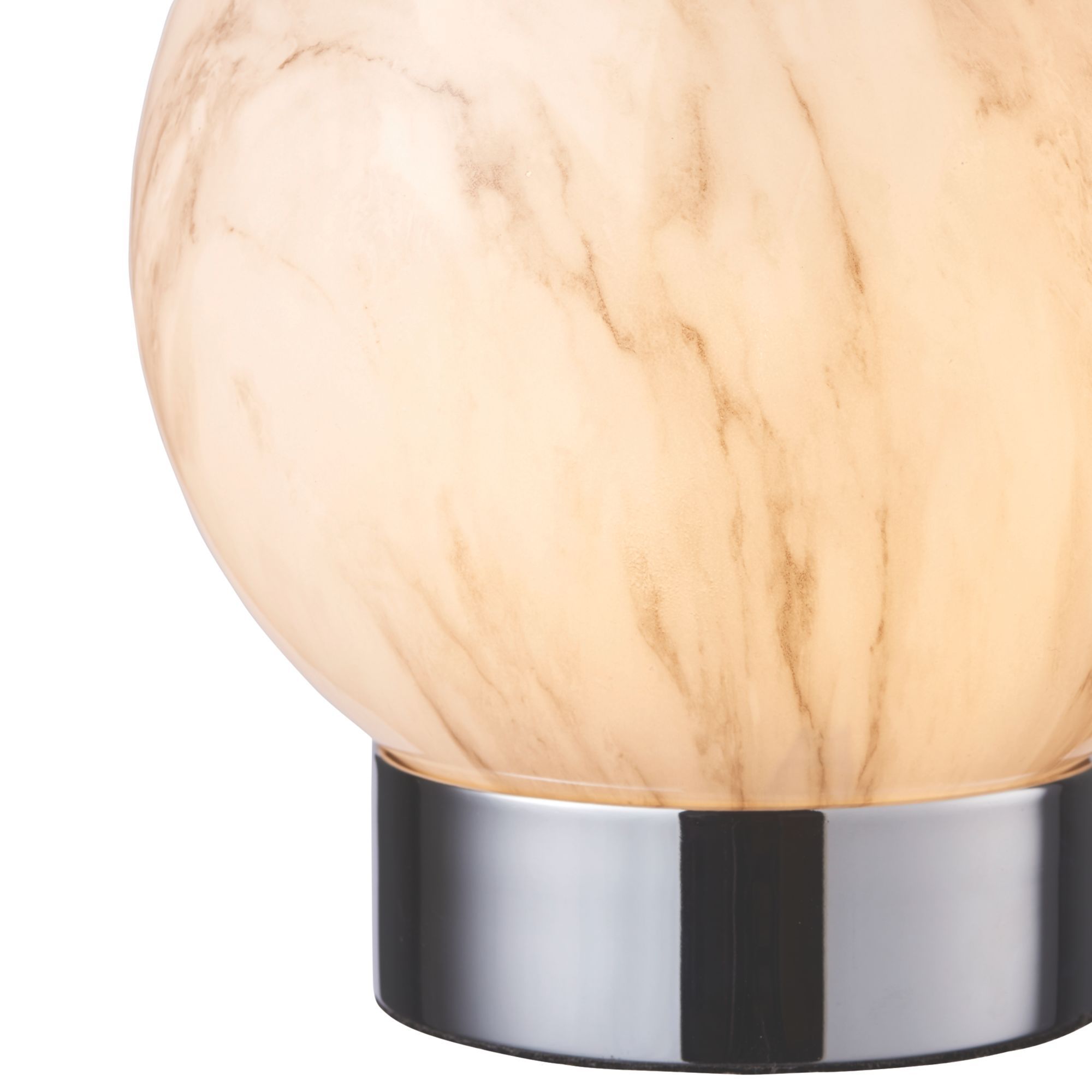 Oscaro Marble Chrome effect Circular Table lamp