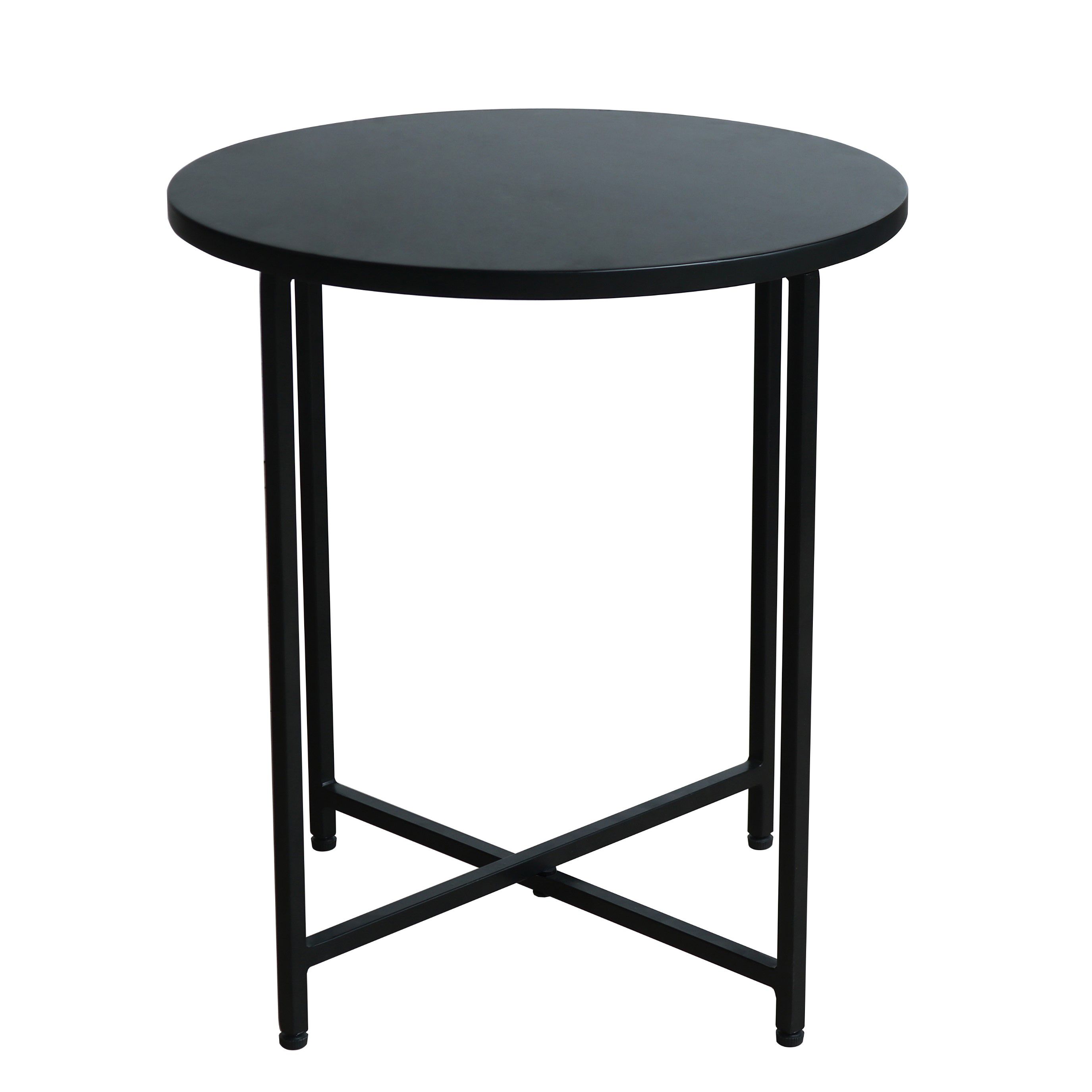 Oscuro Matt black Side table (H)45cm (W)40cm | DIY at B&Q