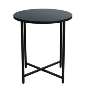 Oscuro Matt black Side table (H)45cm (W)40cm