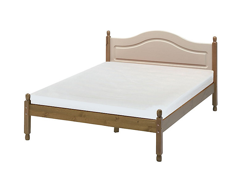 Oslo Cream Double Bed Frame W 146 2cm, Cream Wooden Bed Frame
