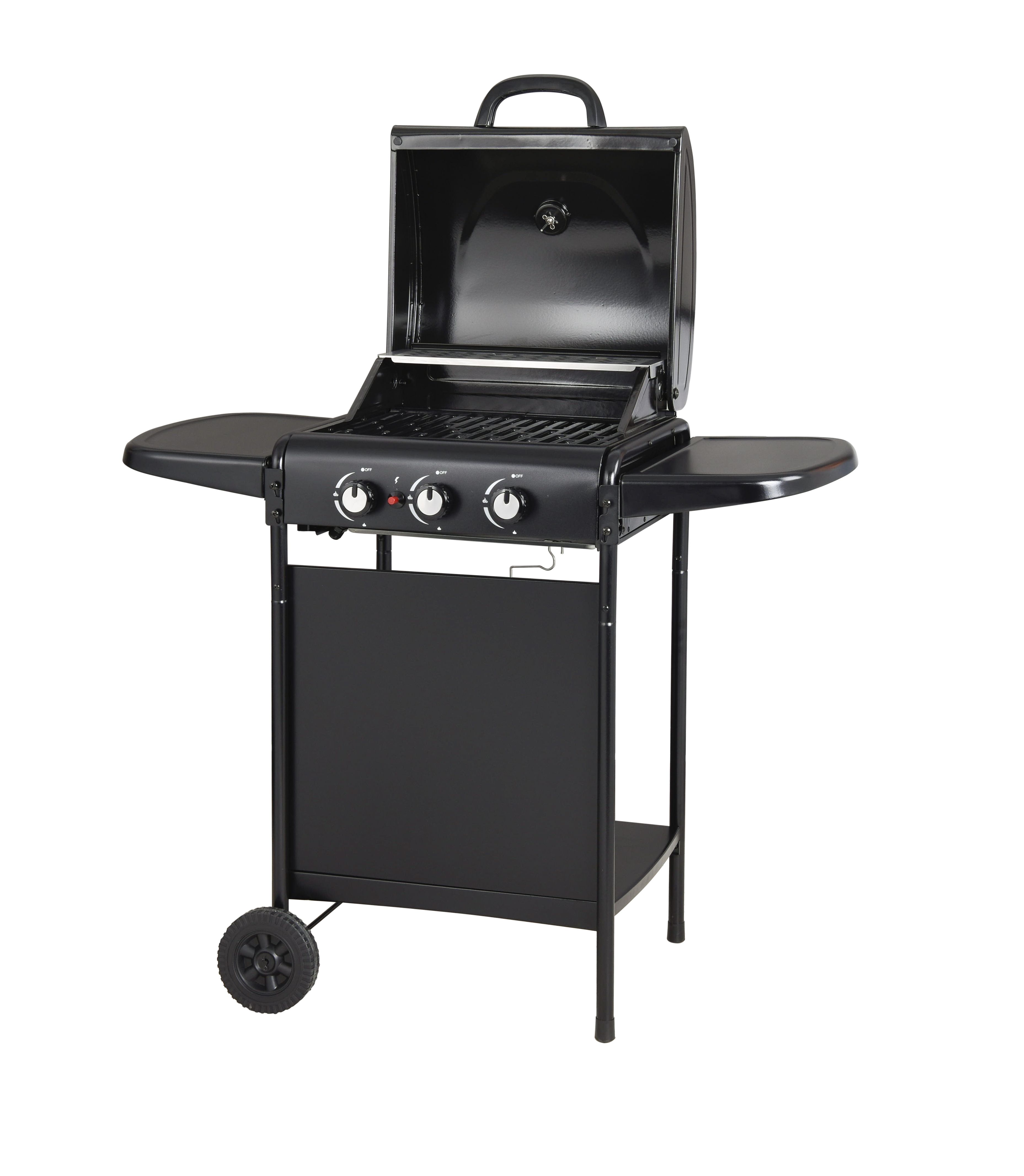 Otero Black 3 burner Gas Barbecue DIY at B Q