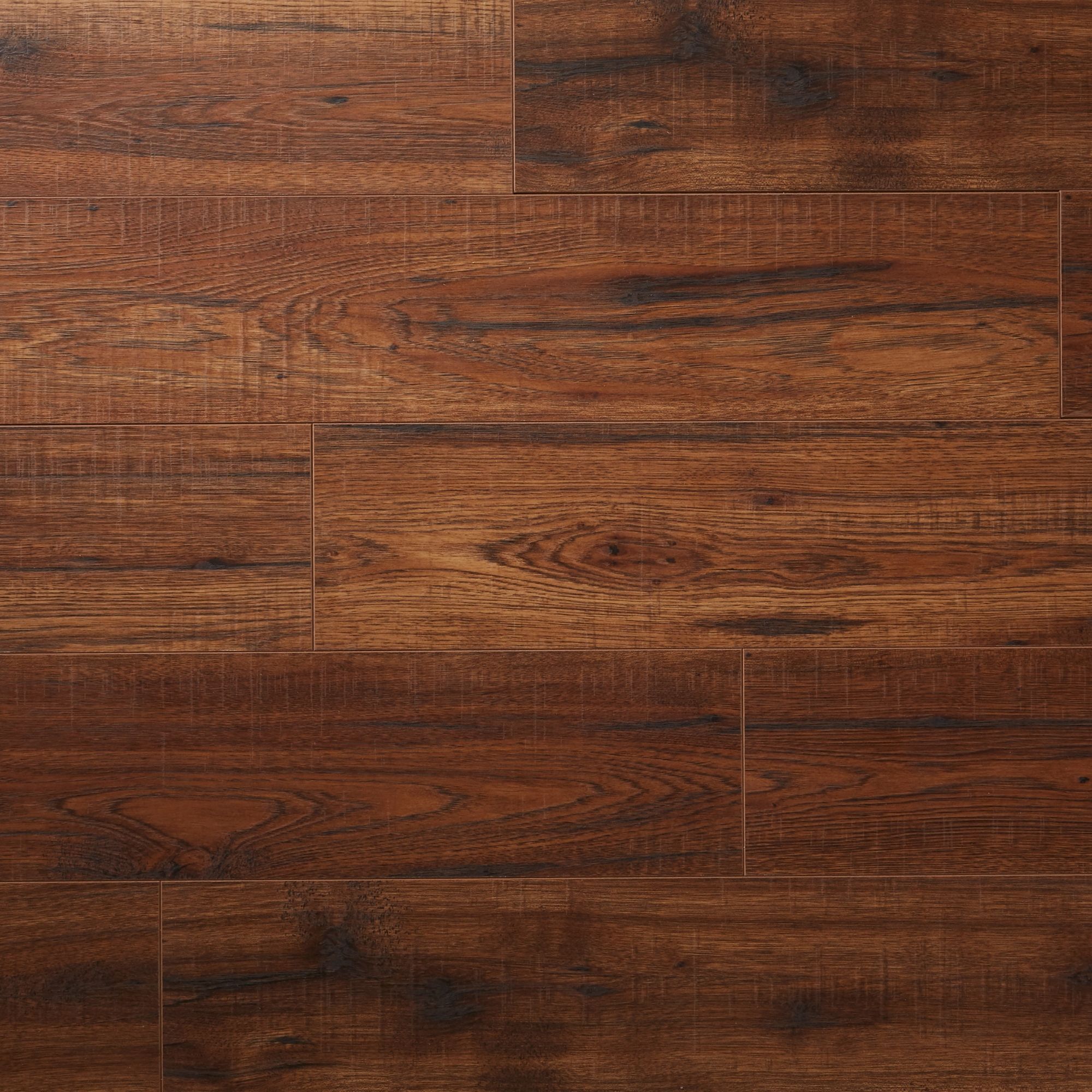 Otley Brown Gloss Dark oak effect Laminate Flooring Sample - 3
