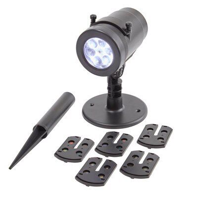 Outdoor Ice white LED Christmas projector with 5 Changeable slides