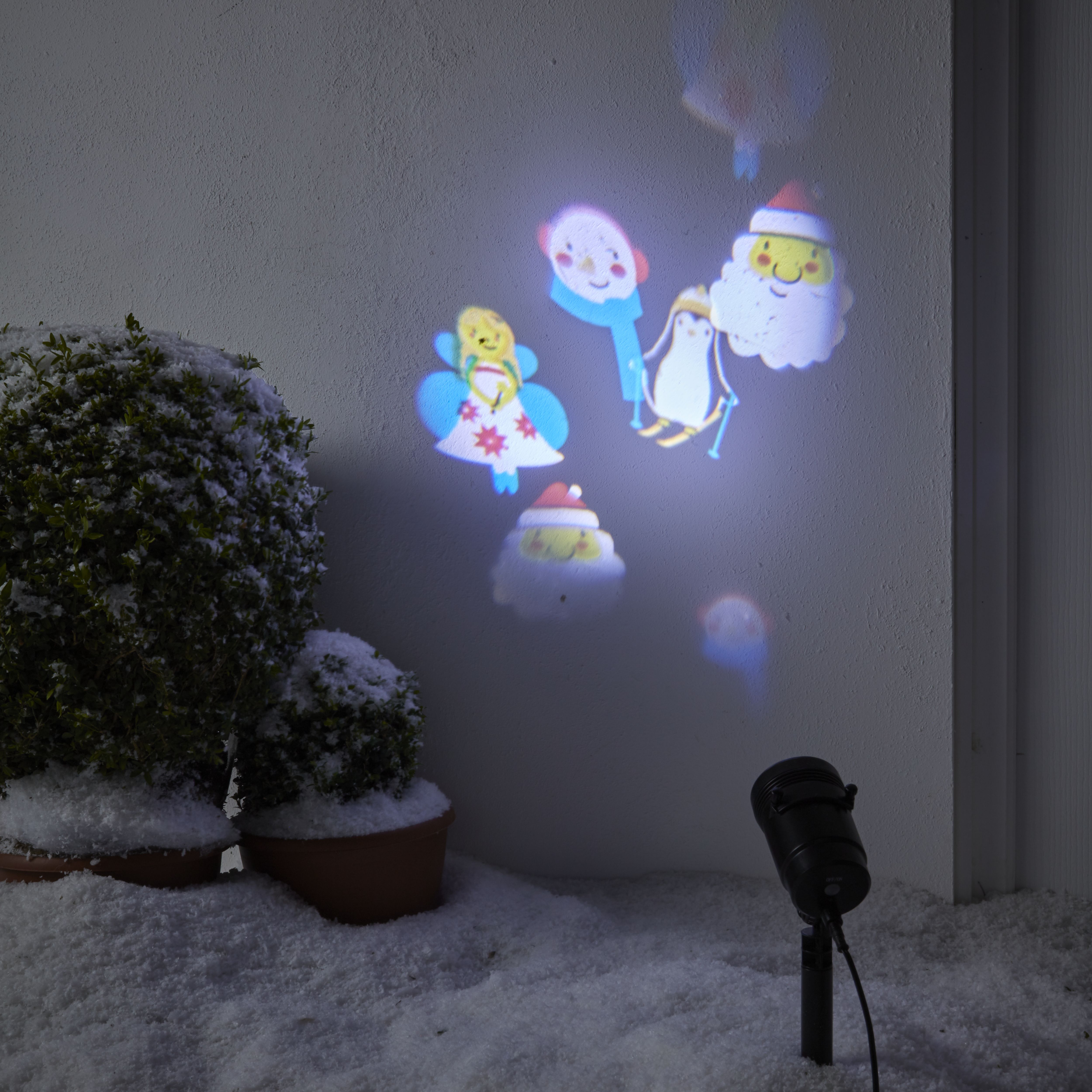 Outdoor Ice white LED Christmas projector with 5 Changeable slides