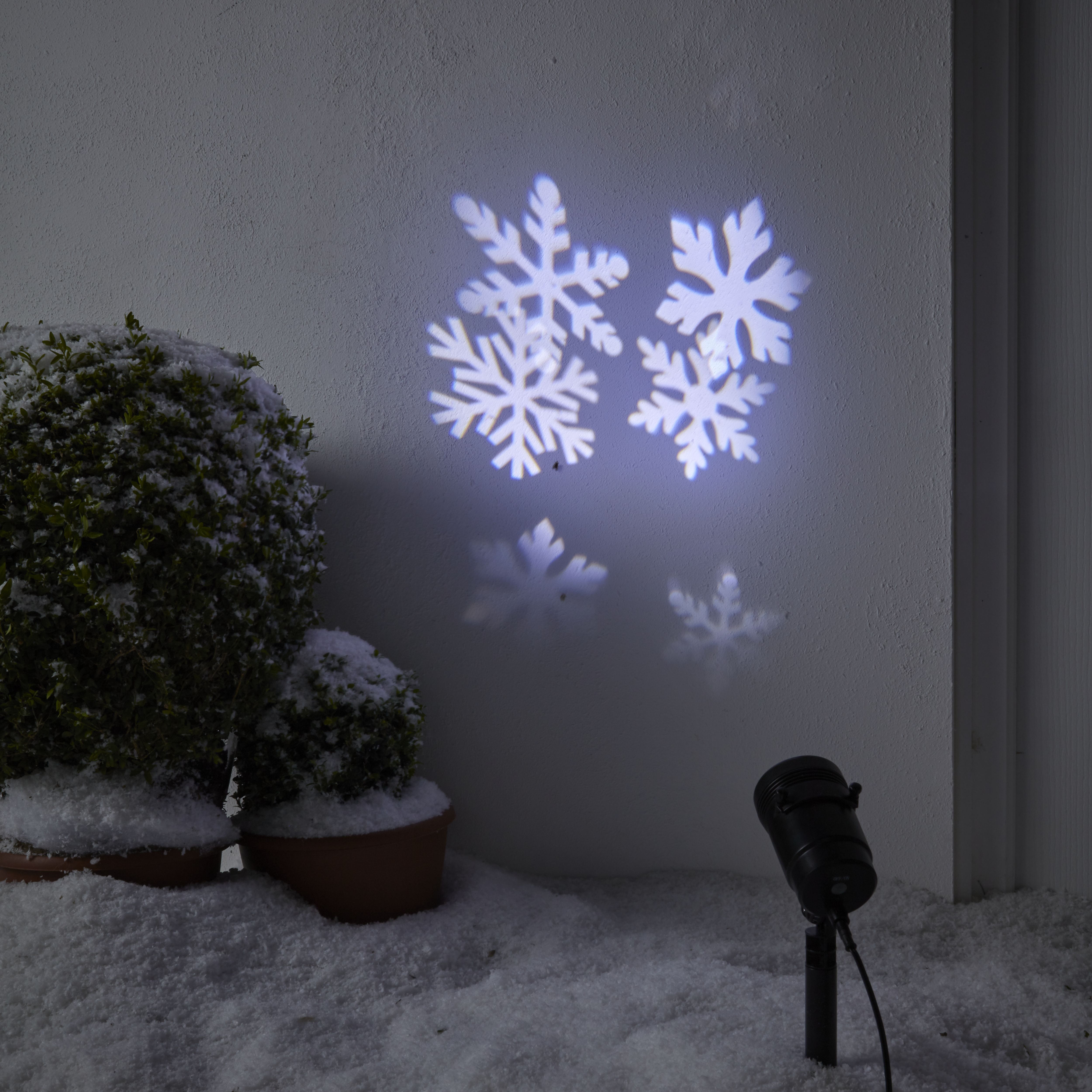 Outdoor Ice white LED Christmas projector with 5 Changeable slides