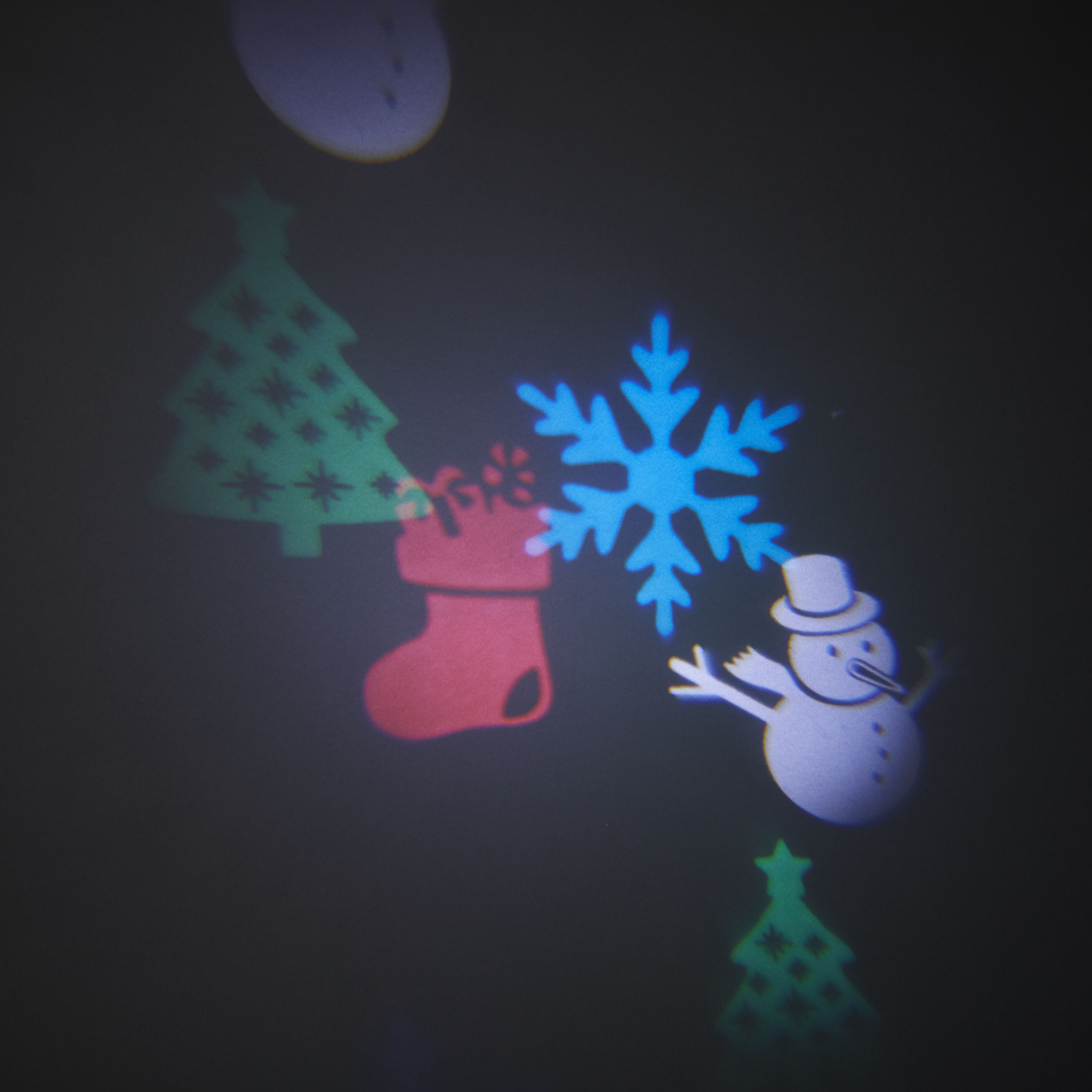Outdoor Ice white LED Christmas projector with 5 Changeable slides