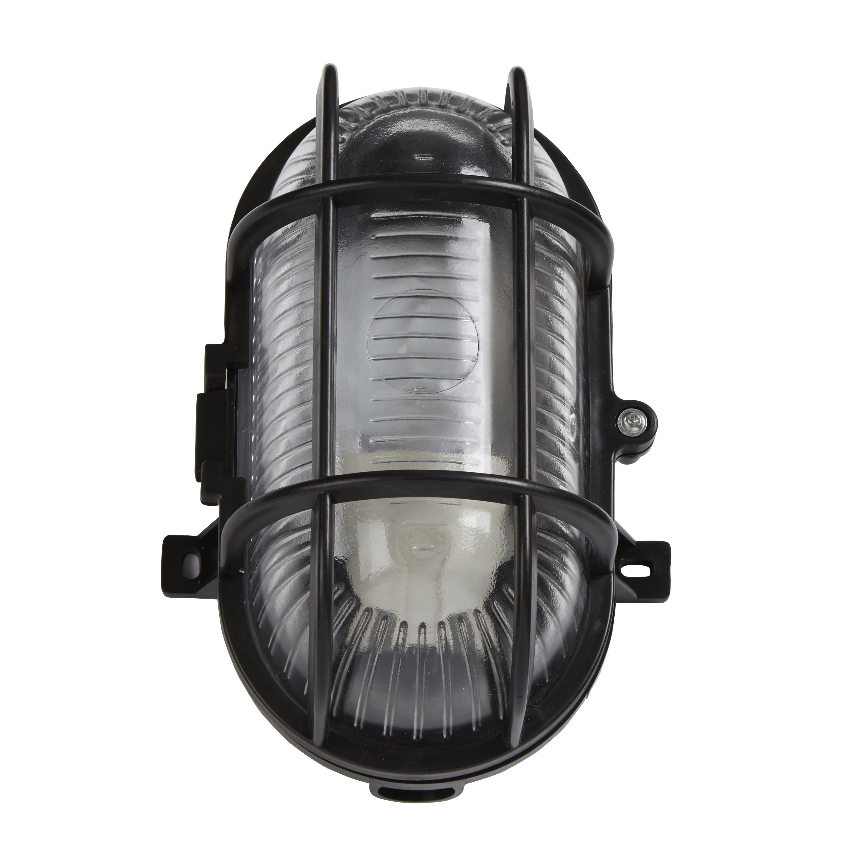 Oval Matt Black Bulkhead light