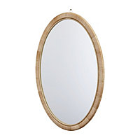 Oval Wall-mounted Framed mirror, (H)50cm