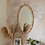 Oval Wall-mounted Framed mirror, (H)50cm