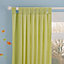 Owl Green & white Spotty Lined Tab top Curtains (W)168cm (L)137cm, Pair