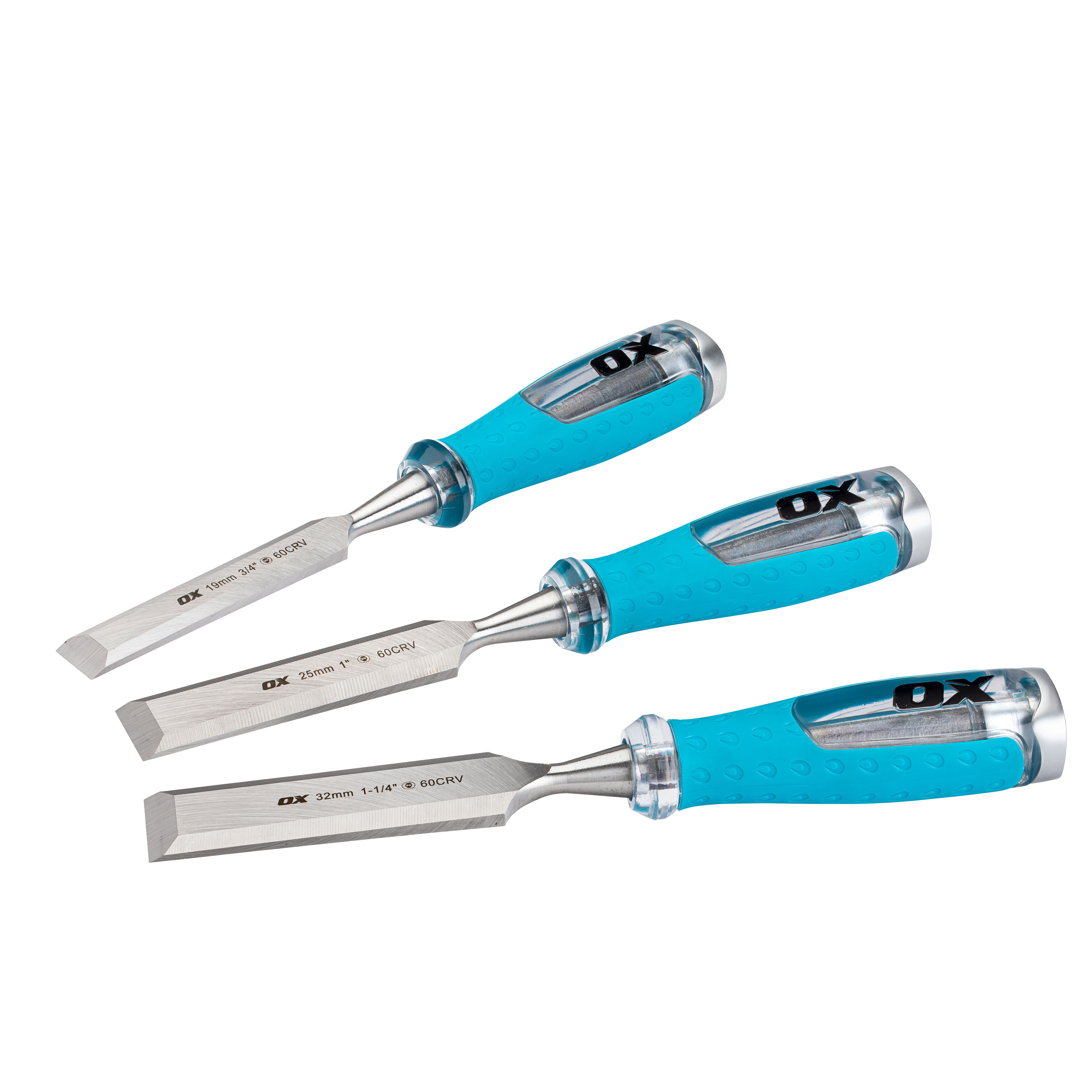 OX Pro Bevel edge Wood chisels set (3 piece) - OX-P371203