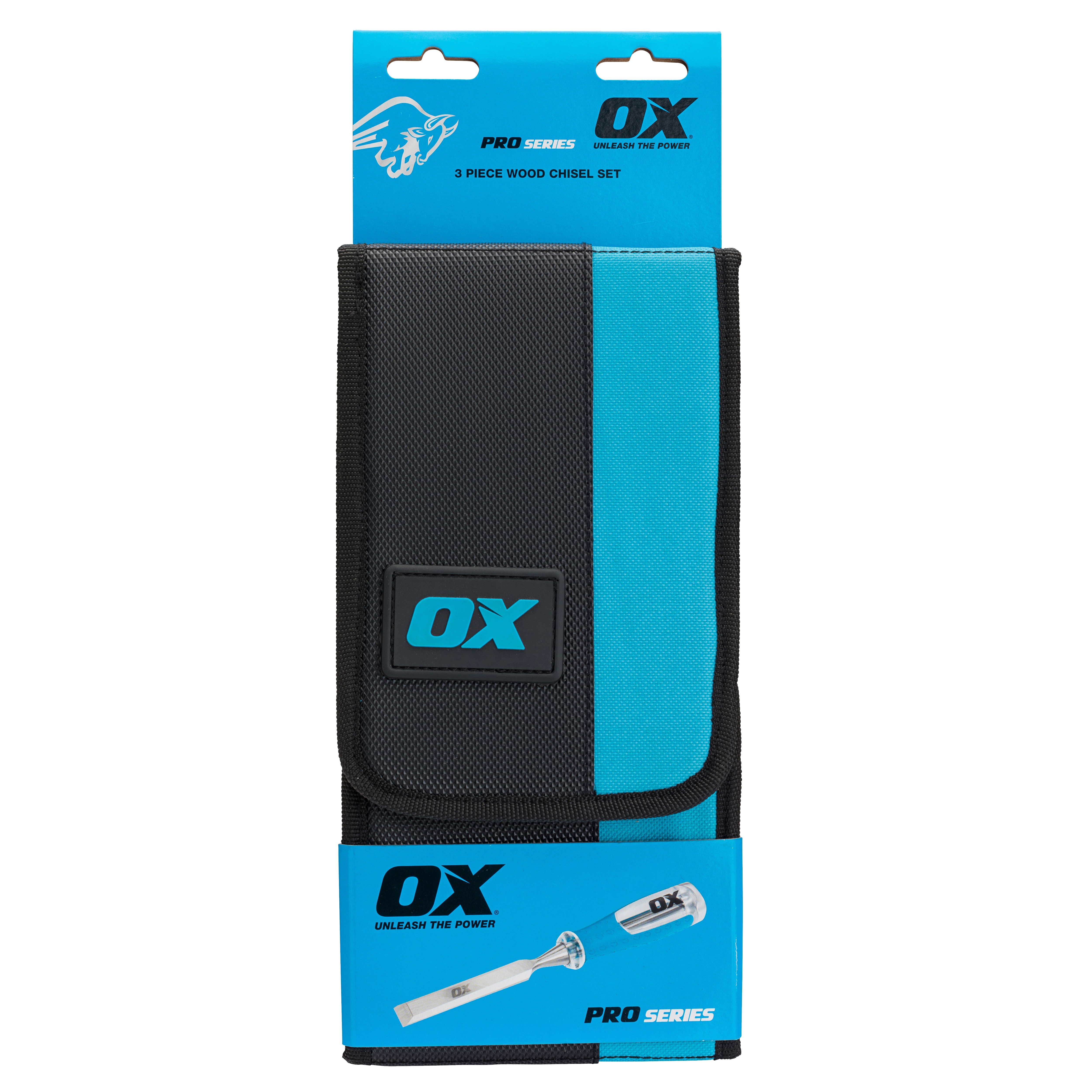 OX Pro Bevel edge Wood chisels set (3 piece) - OX-P371203
