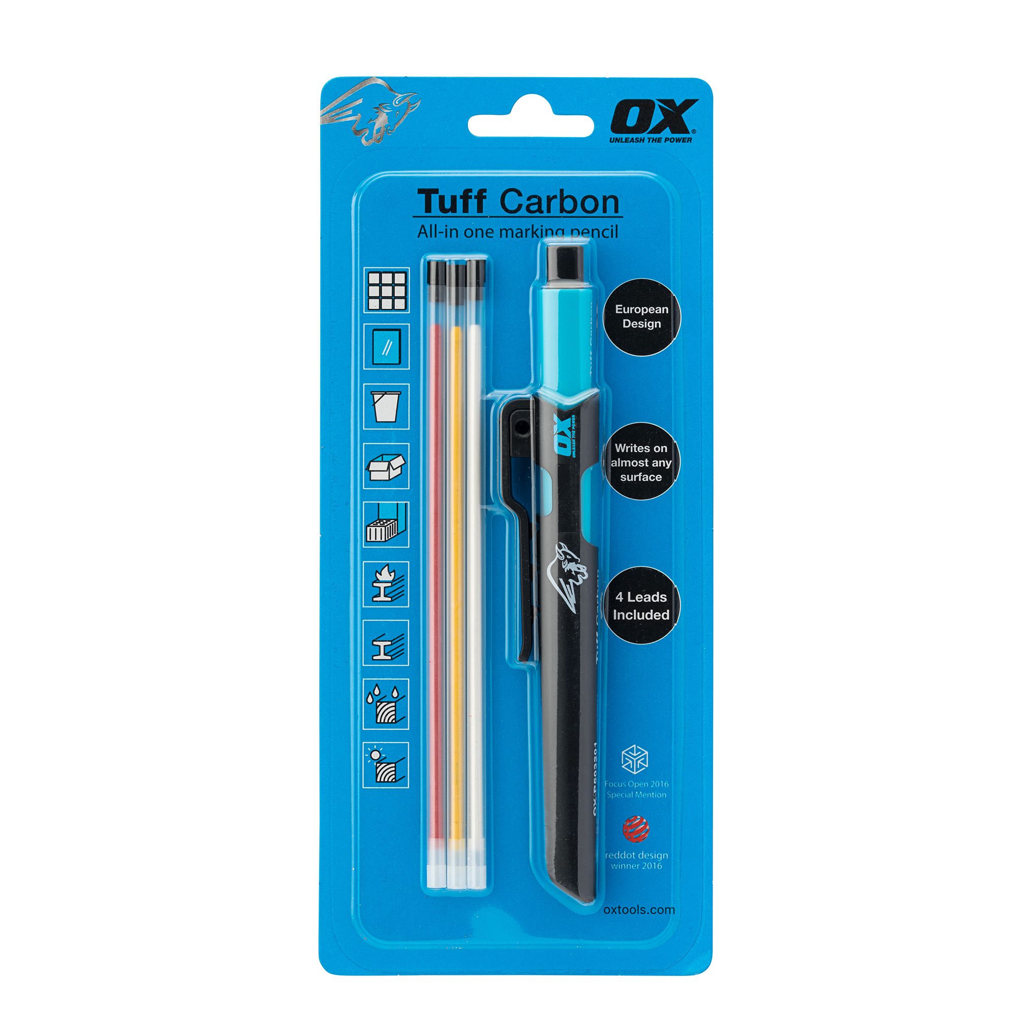 Ox Tools Black & cyan 2B Multi-purpose Pencil