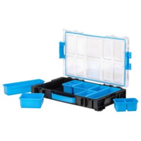 OX Tooltrek Black Small Divider compartment box with 8 compartment