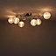 Oxeia Chrome effect 6 Lamp Ceiling light