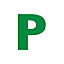 P plate PVC Advisory sign, (H)180mm (W)180mm