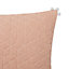 Paddy Peach Quilted geometric Indoor Cushion (L)45cm x (W)45cm