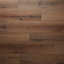 Padiham Brown Gloss Dark oak effect Laminate Flooring Sample