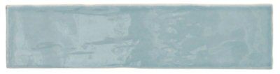 Padstow Blue & grey Ceramic Wall Tile, Pack of 22, (L)300mm (W)75mm