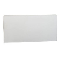 Padstow White Gloss Plain Ceramic Tile, Pack of 44, (L)150mm (W)75mm