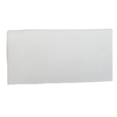 Padstow White Gloss Plain Ceramic Tile, Pack of 44, (L)150mm (W)75mm ...