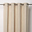 Pahea Beige Chenille Unlined Eyelet Curtain (W)135cm (L)260cm, Single