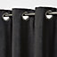 Pahea Dark grey Chenille Blackout Eyelet Curtain (W)167cm (L)183cm, Single