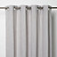 Pahea Grey Chenille Unlined Eyelet Curtain (W)117cm (L)137cm, Single