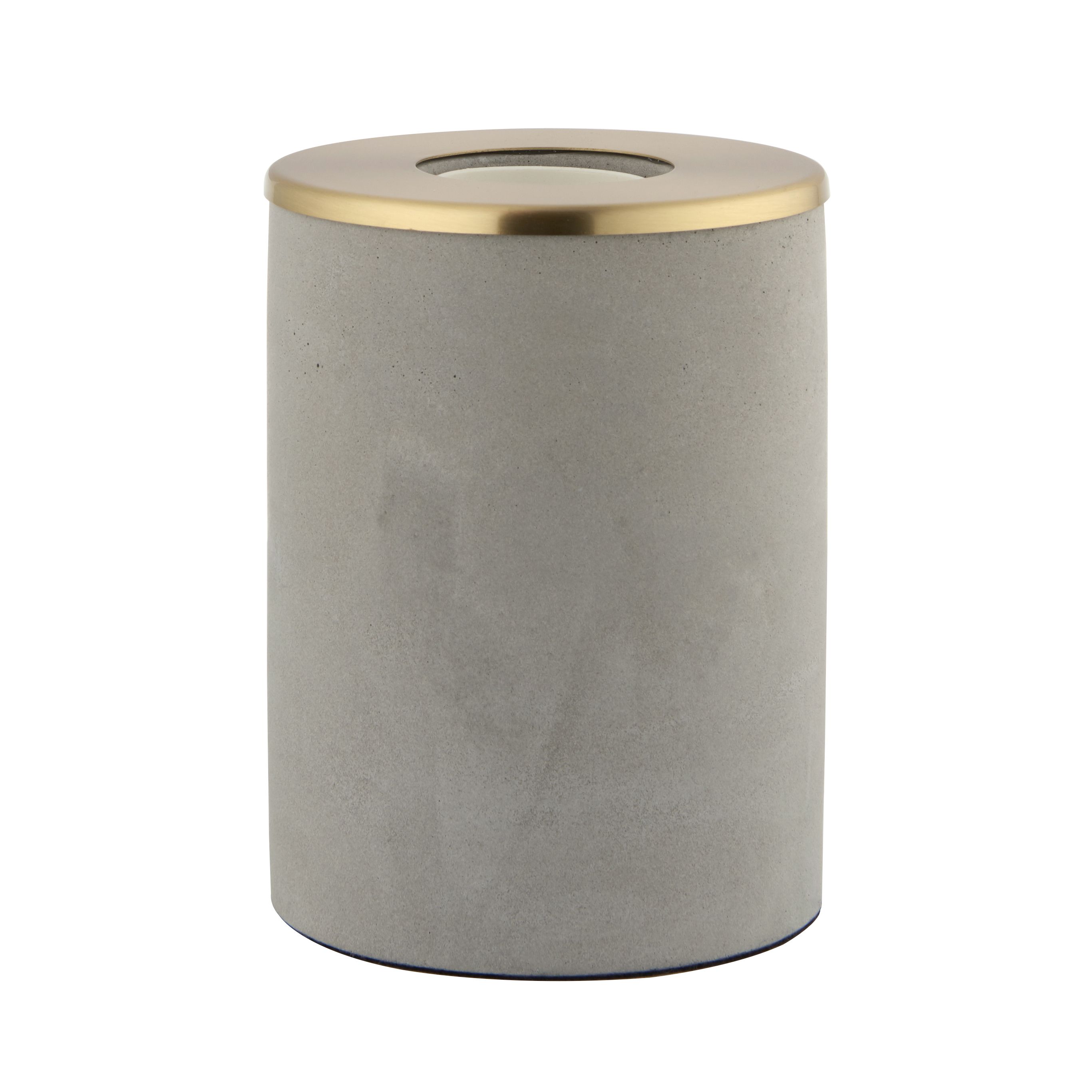 Paige Star Cylinder Matt Grey Concrete effect Table lamp