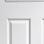 Painted 6 panel Patterned Glazed White Internal Door, (H)1981mm (W)686mm (T)35mm