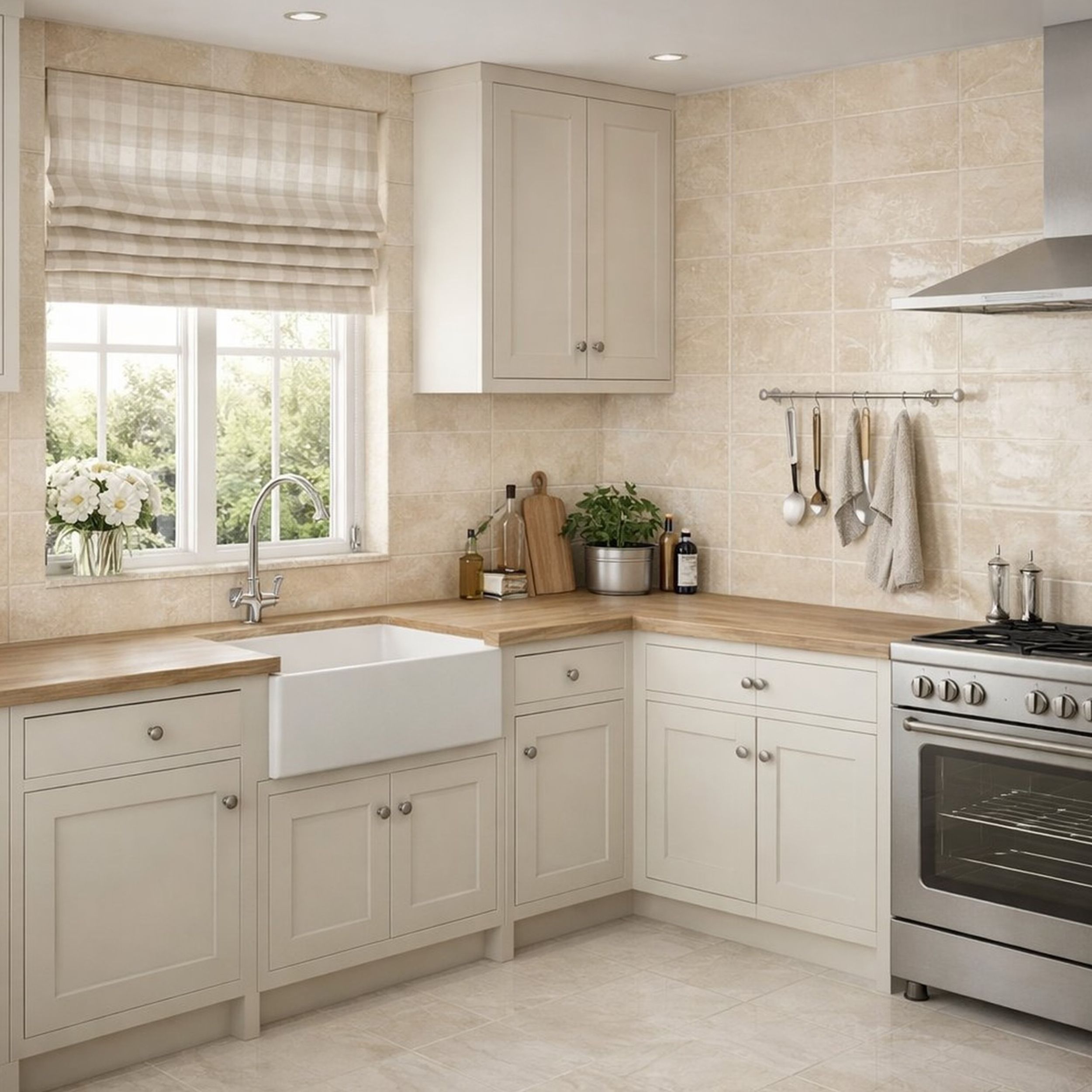 Palace Beige Gloss Stone effect Ceramic Indoor Wall Tile, Pack of 10, (L)400mm (W)250mm