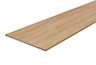Pale oak effect Semi edged Chipboard Furniture board, (L)2.5m (W)400mm (T)18mm
