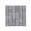 Palemon Grey Smooth Granular surface Matt Stone effect Mosaic Porcelain 5x5 Mosaic tile, (L)305mm (W)300mm