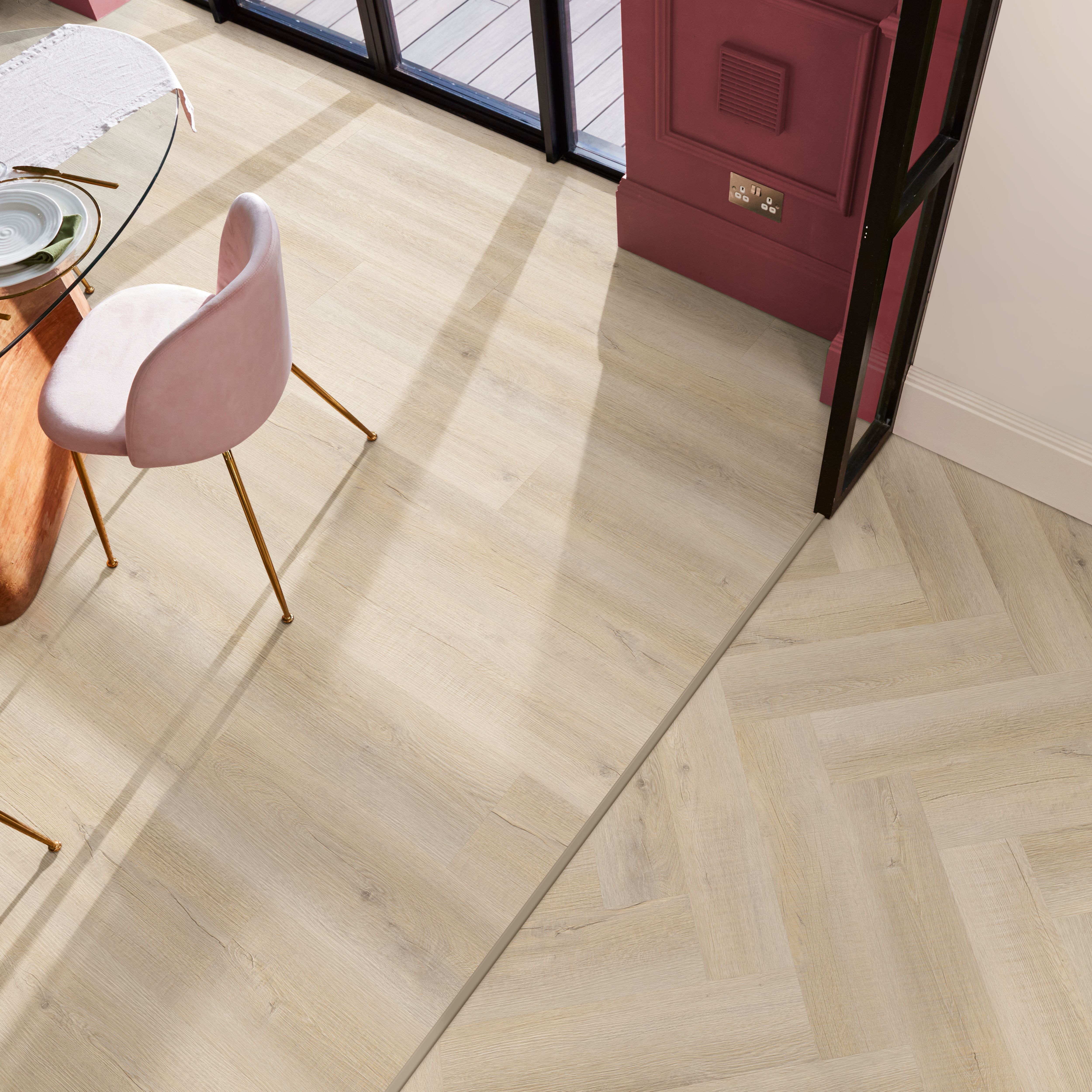 Palio by Karndean Beige & Taupe Light oak effect Embossed Luxury vinyl click Planks, 3.2m²