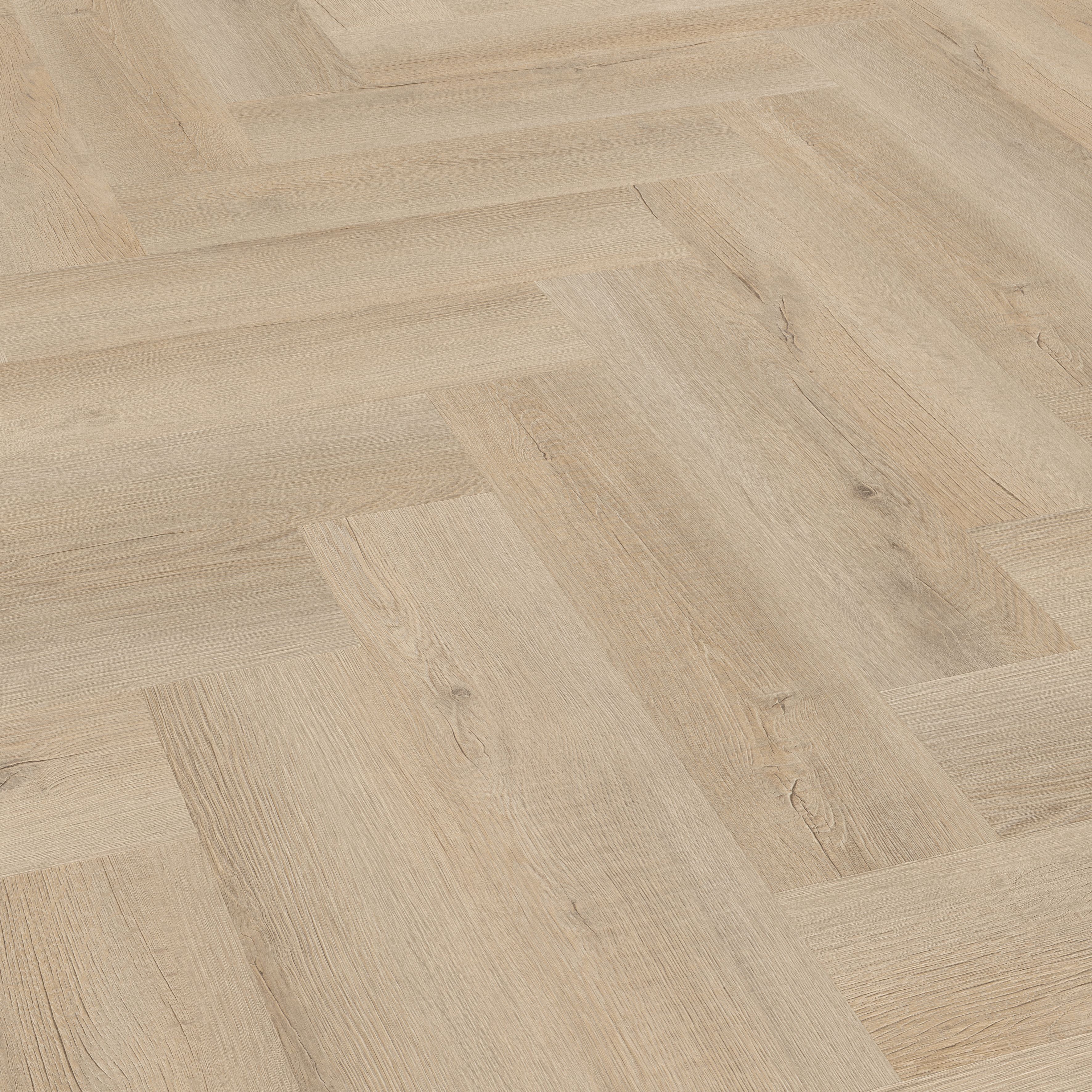 Palio by Karndean Beige & Taupe Oak effect Embossed Herringbone Luxury ...