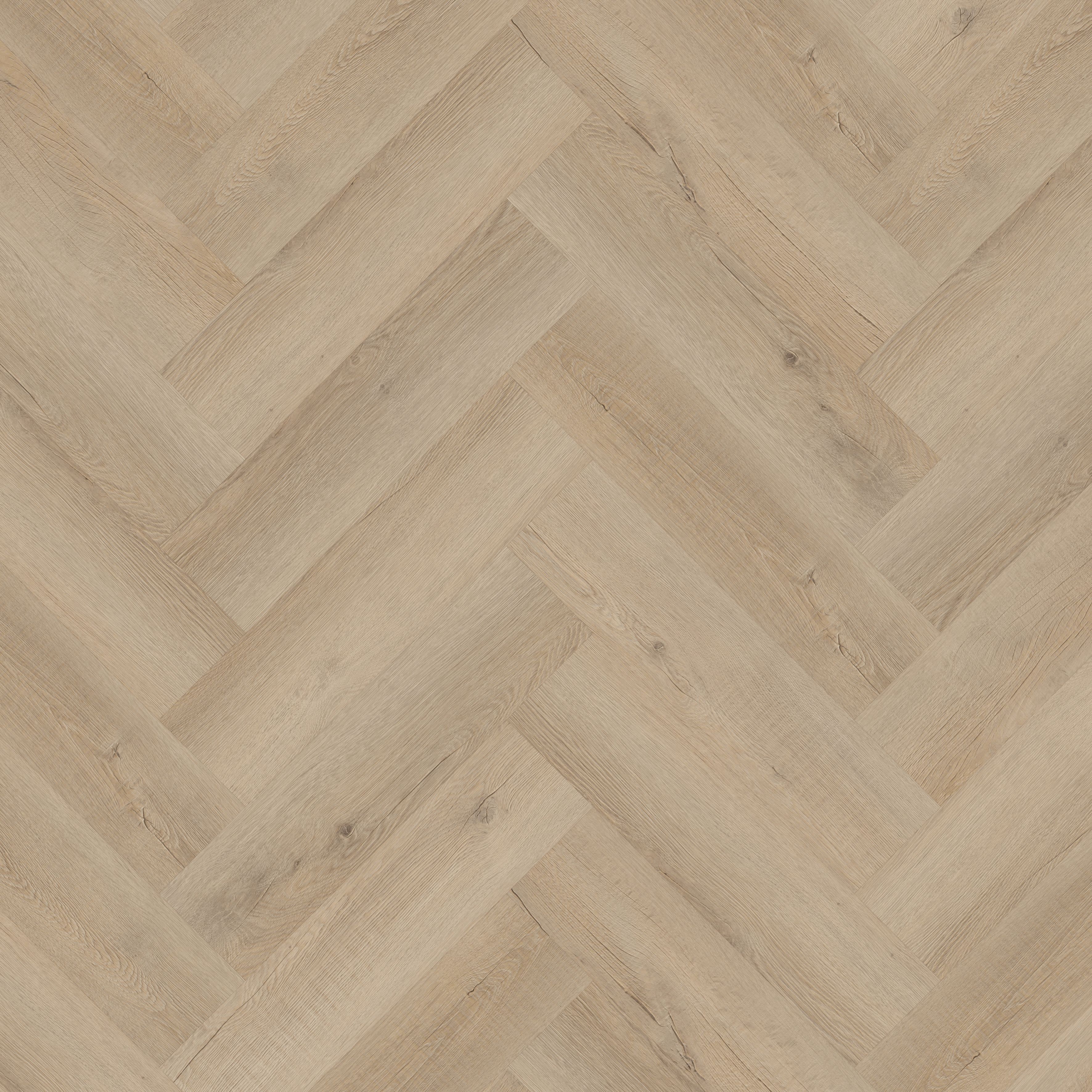 Palio by Karndean Beige & Taupe Oak effect Embossed Herringbone Luxury vinyl click Planks, 1.95m²