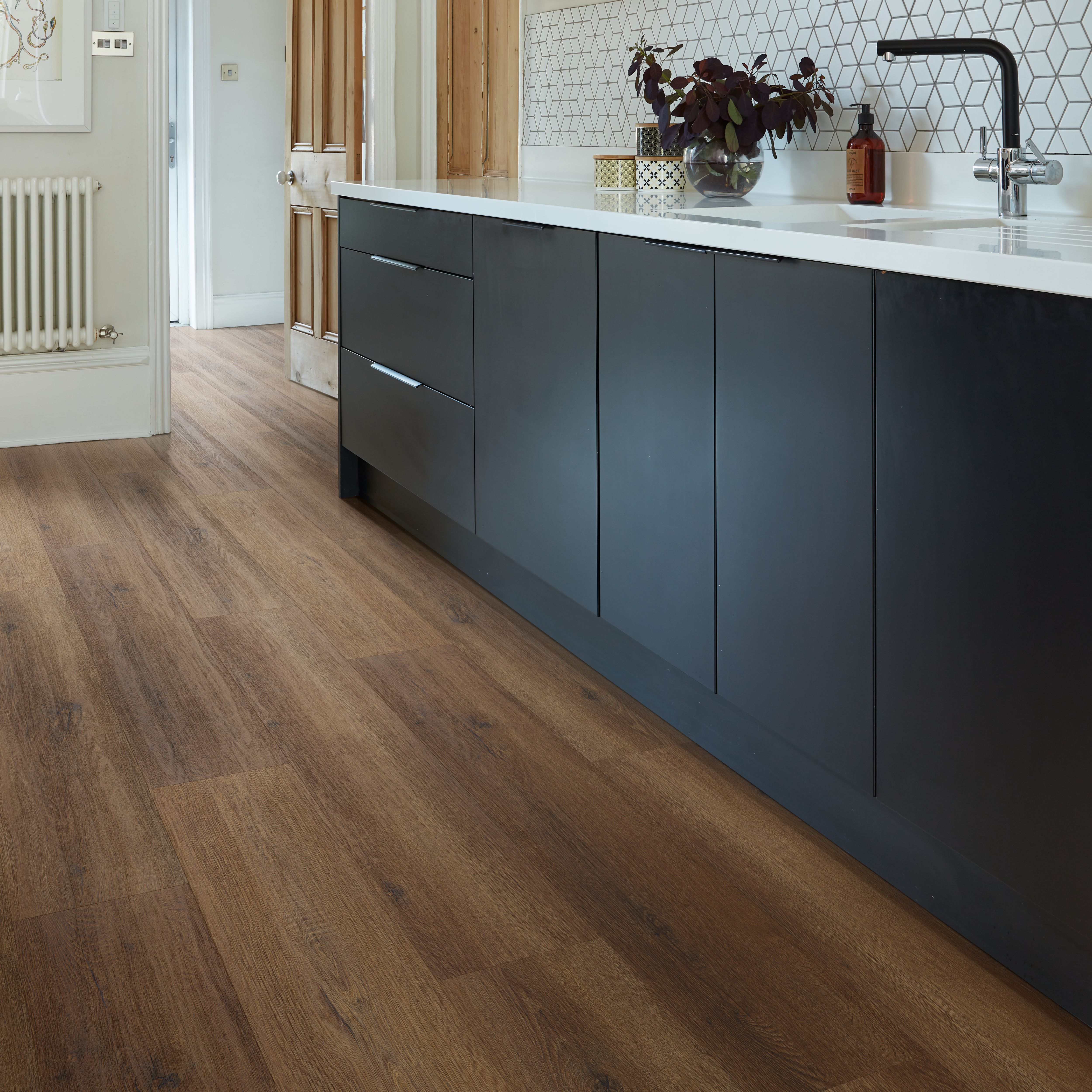 Palio by Karndean Palio Home Dark brown Oak Warm oak effect Embossed ...