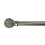 Pallas Stainless steel effect Metal Ball Curtain pole finial (Dia)28mm, Pack of 2